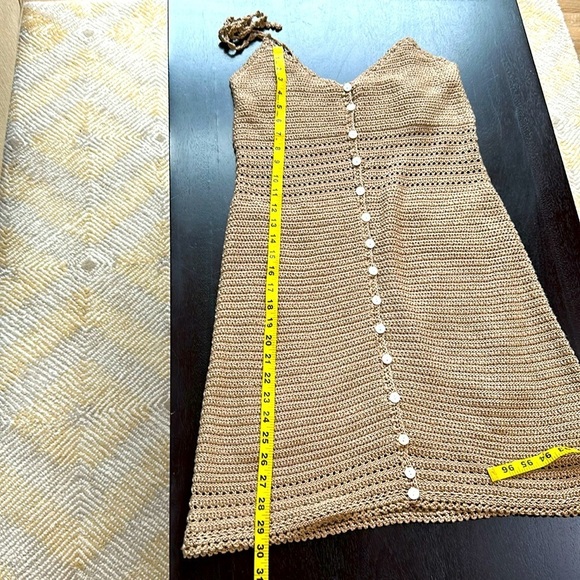 Boho Crochet Spaghetti Strap Mini Dress - Picture 10 of 10